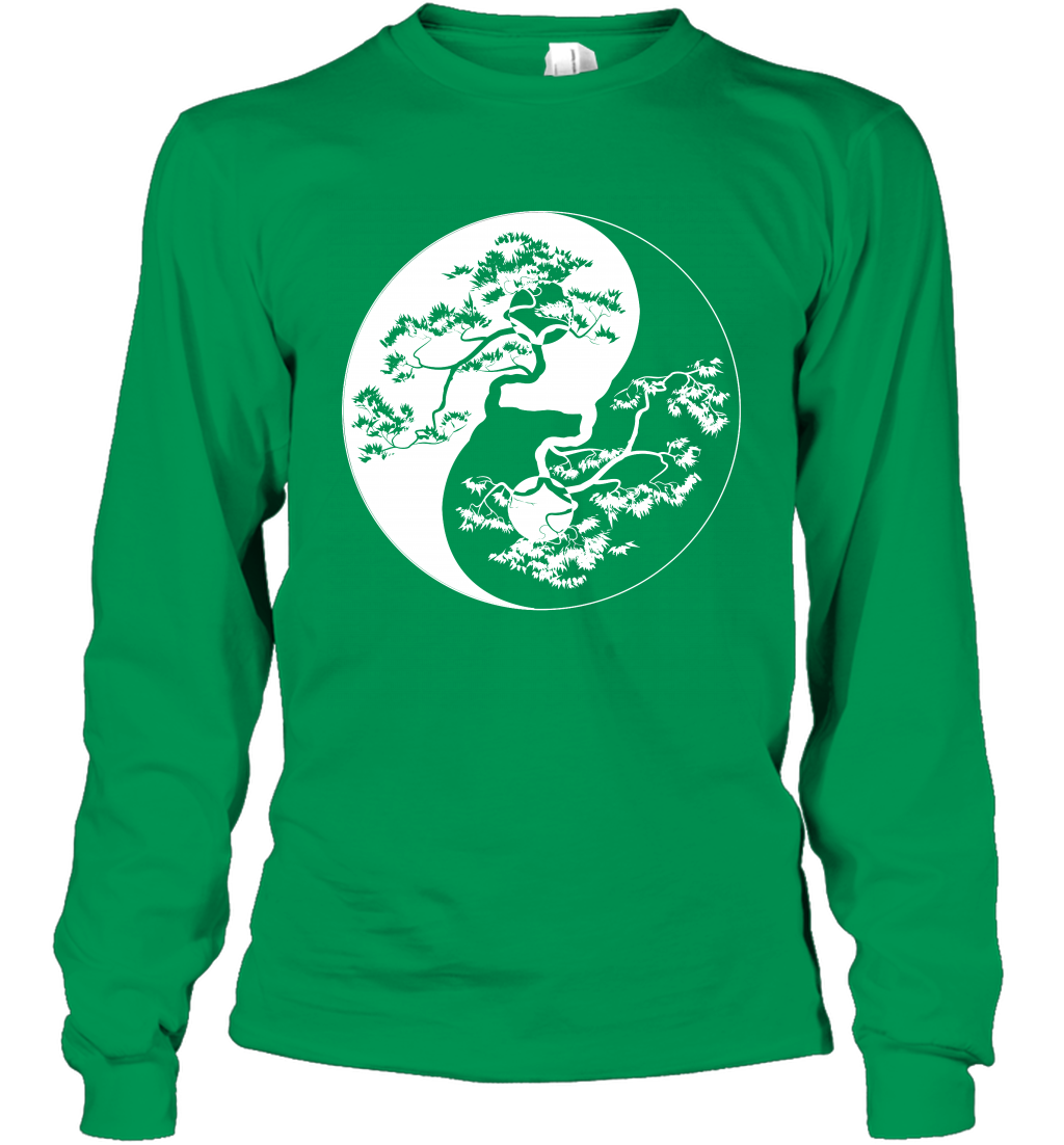 Yin Yang Tree Shirt Long Sleeve T-Shirt Long Sleeve T-Shirt Irish Green