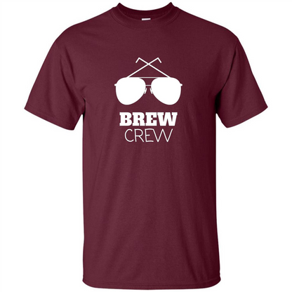 I'm The Brew Crew Groom Wedding Male T-Shirt Maroon