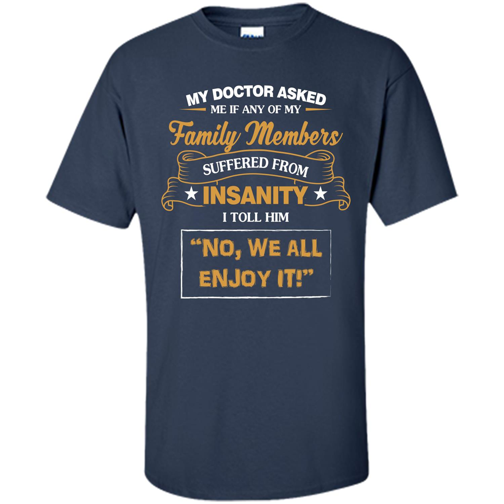 Family T-shirt We All Enjoy It Navy