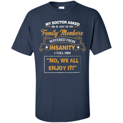 Family T-shirt We All Enjoy It Navy