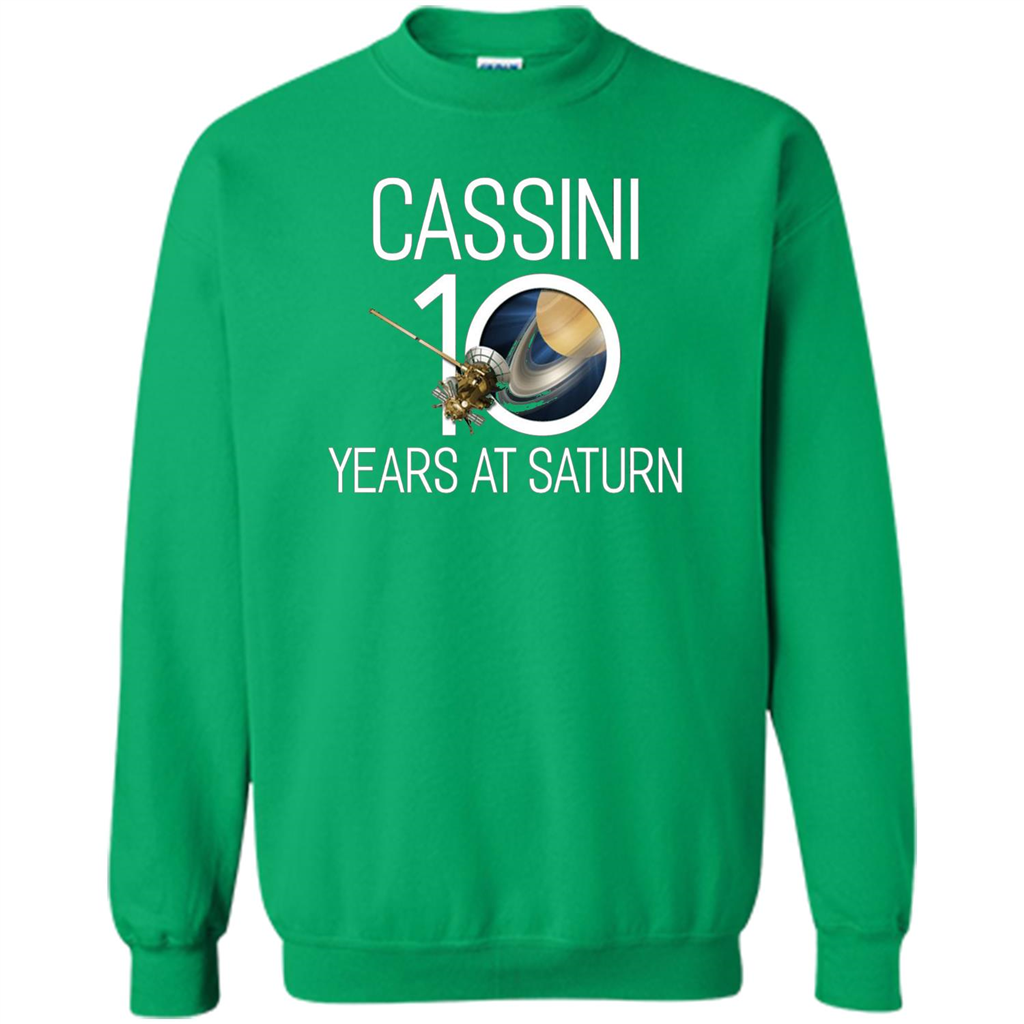 Cassini 10 Years at Saturn T-shirt Irish Green