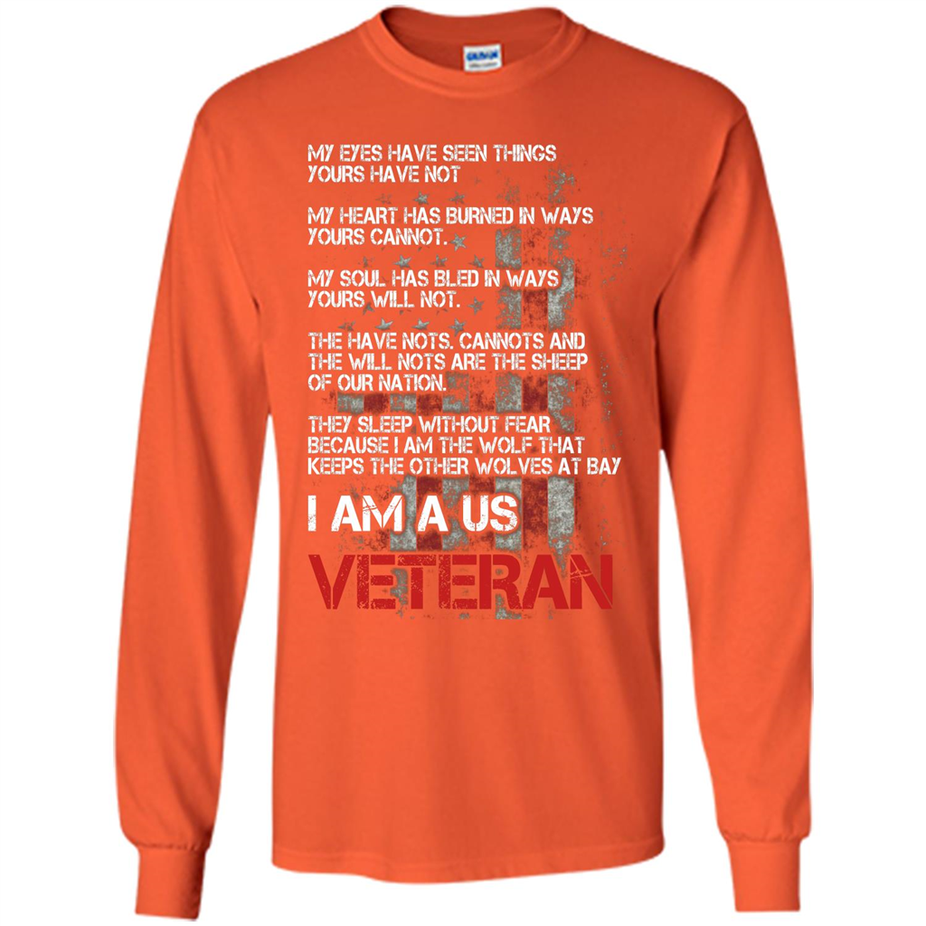 Military T-shirt I Am A Us Veteran T-shirt Orange