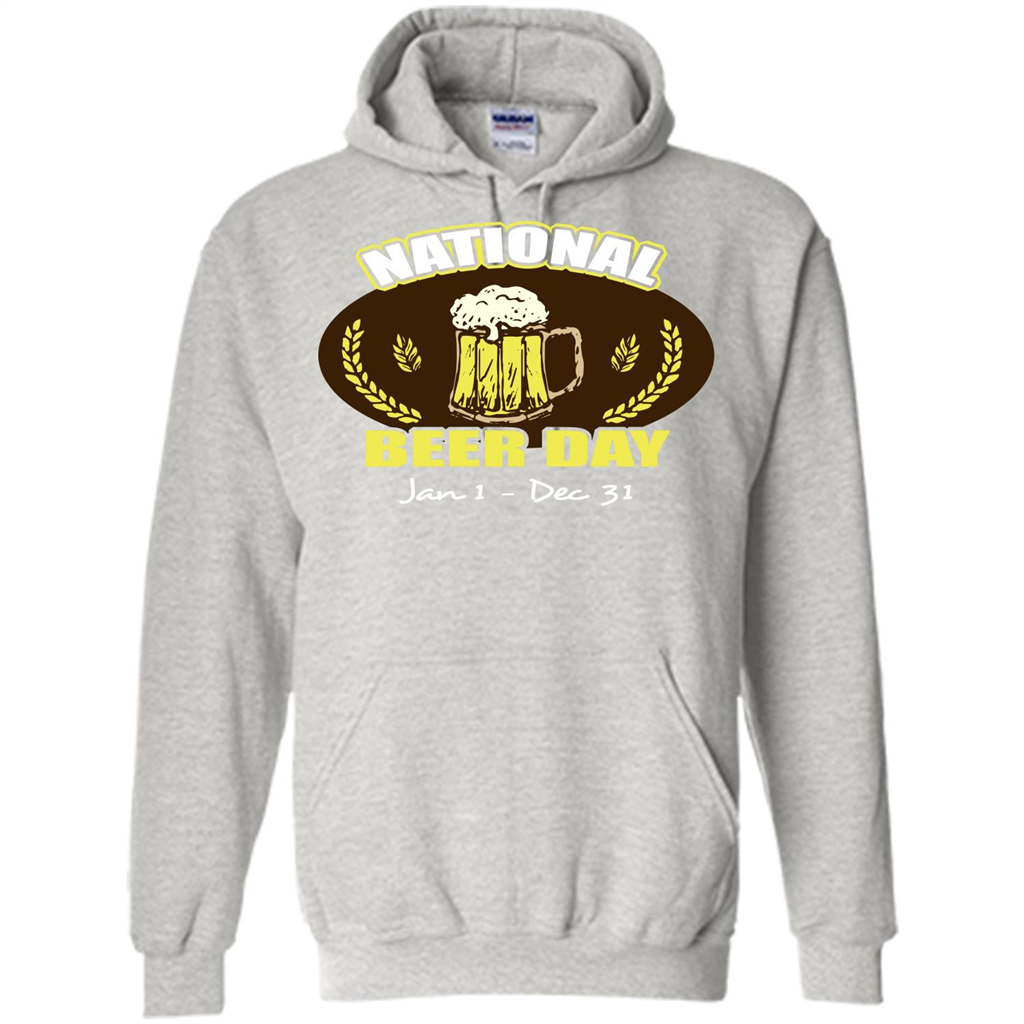 Beer T-shirt National Beer Day Jan1-Dec 31 Ash