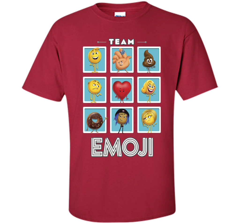The Emoji Movie Team Emoji Panels Graphic T-Shirt shirt Cardinal