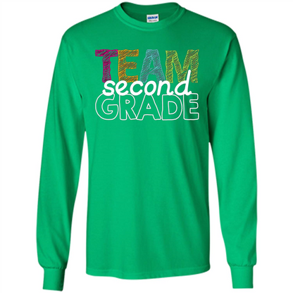Team Second Grade Teacher T-Shirt Irish Green