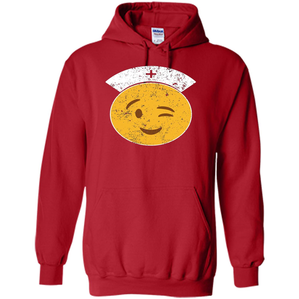 Nurse T-shirt Funny Nurse Emoji T-shirt Red