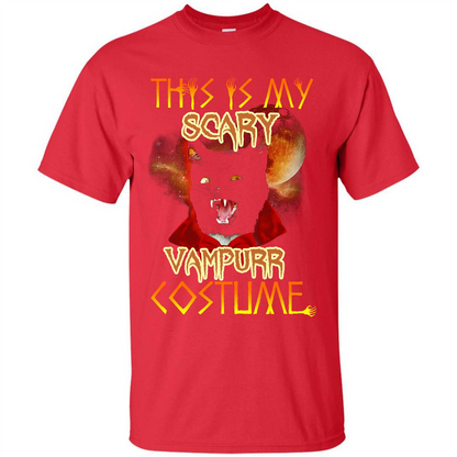 Halloween T-shirt This Is My Scary Vampurr Costume T-shirt