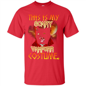 Halloween T-shirt This Is My Scary Vampurr Costume T-shirt