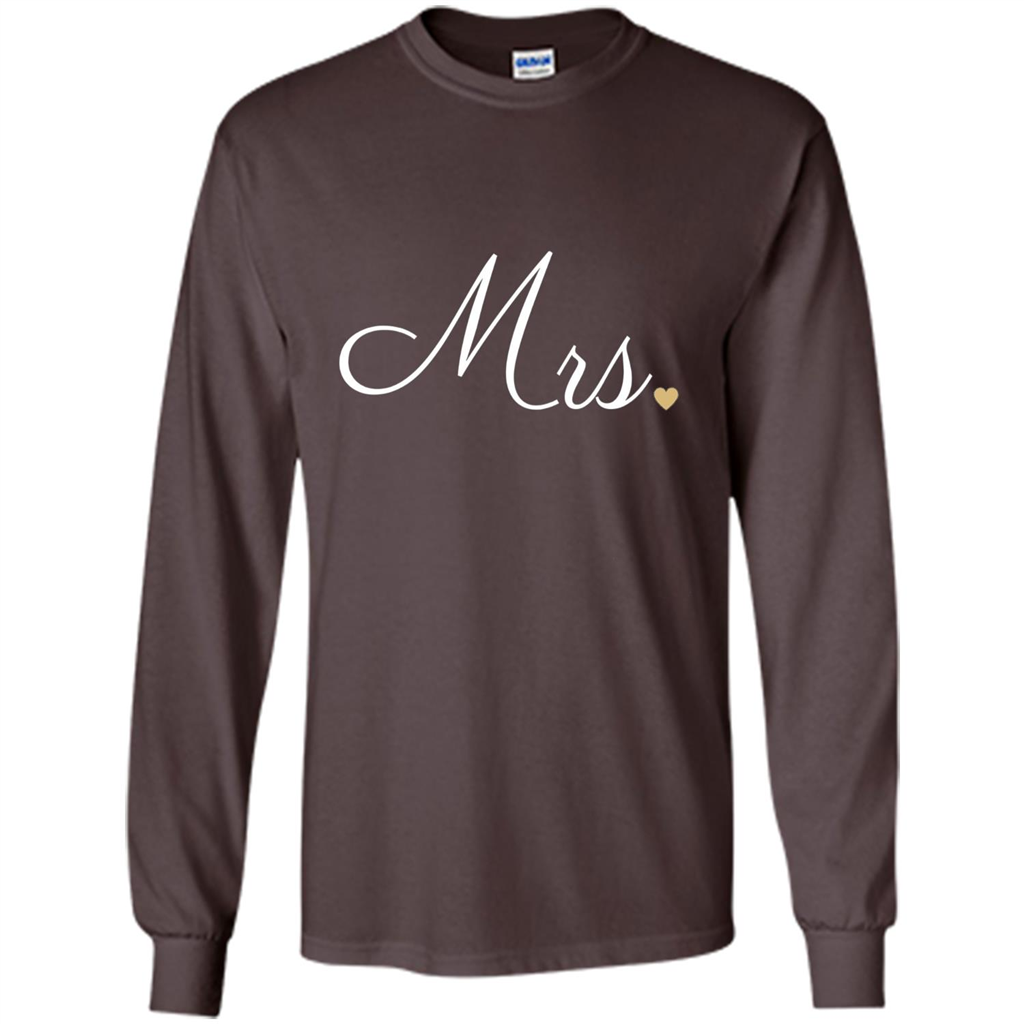Mrs. Wedding T-shirt Dark Chocolate