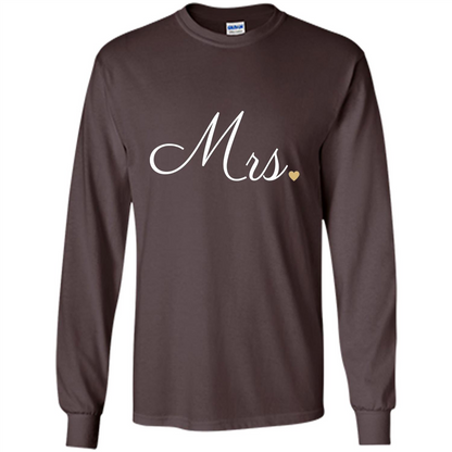 Mrs. Wedding T-shirt Dark Chocolate