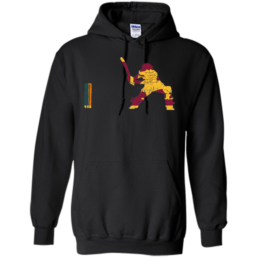 American Football T-shirt Sri Lankan Cricketer Batsman Wicket Cricket Match Black