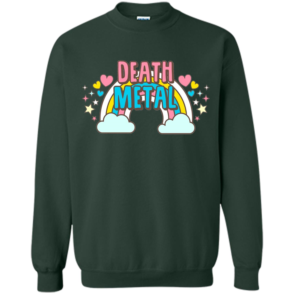 Death Metal Rainbow Cute T-Shirt Forest Green