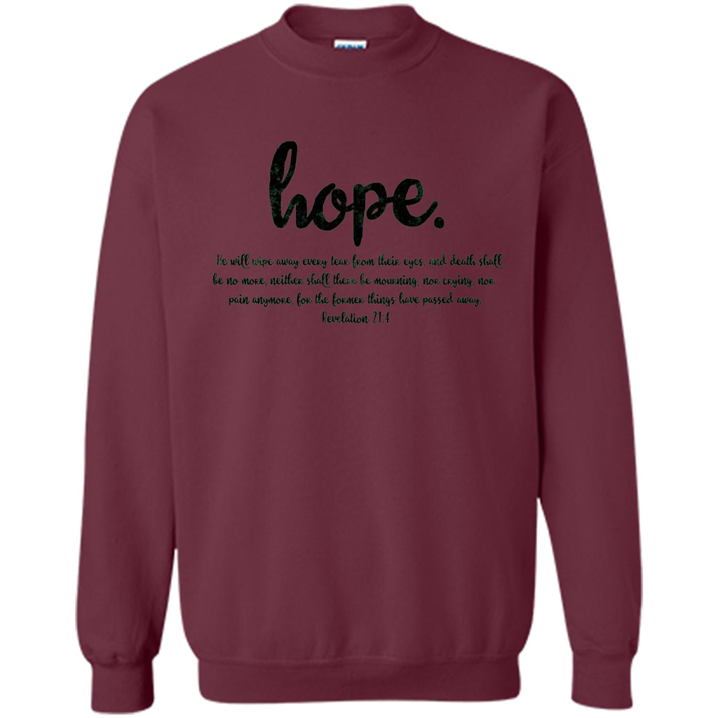 Hope Inspiration Tshirt With Bible Quote Maroon