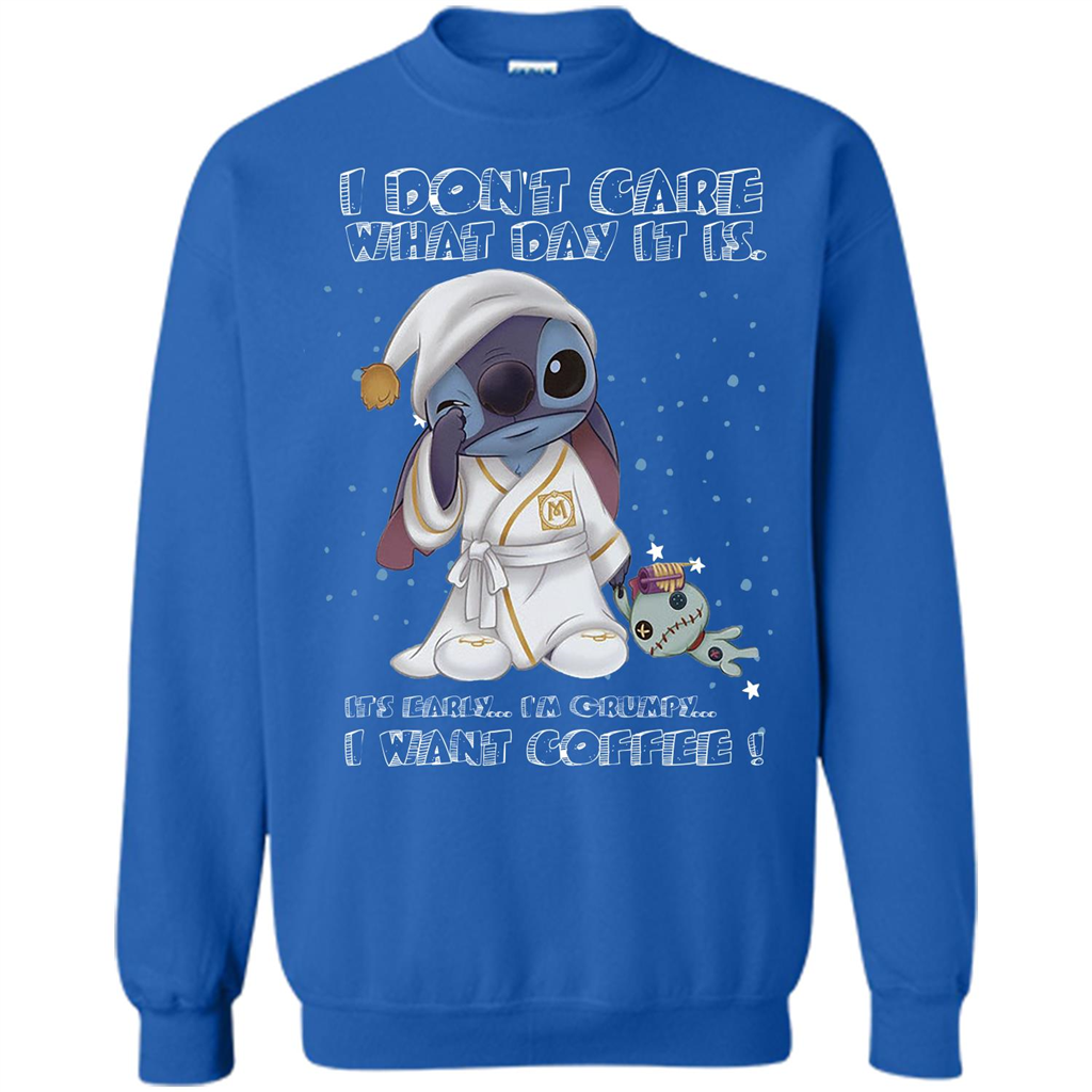 Coffee T-shirt I Don't Care What Day It Is It's Early I Want Coffee T-shirt