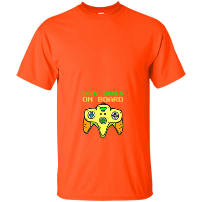 Pregnancy & Birth T-shirt Baby Gamer On Board Orange