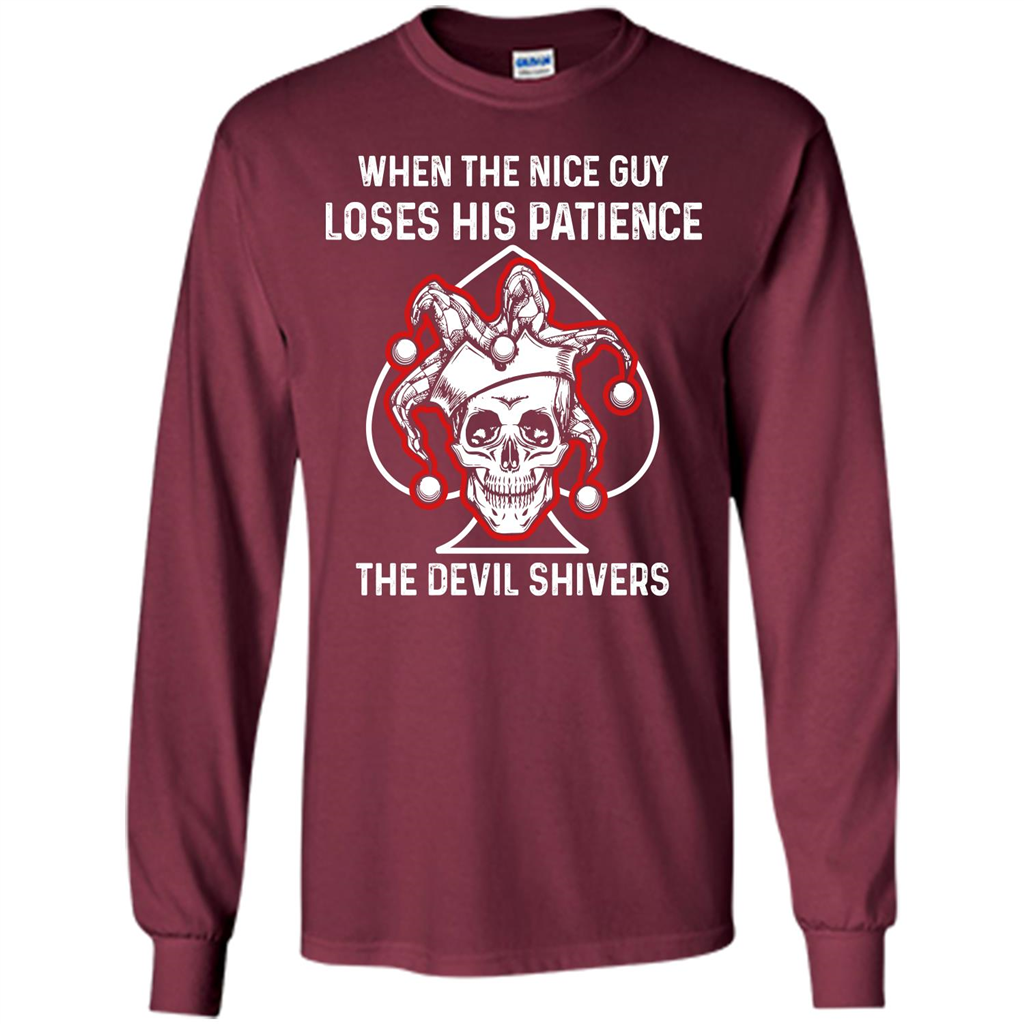 Jocker T-shirt When The Nice Guy Loses His Patience Maroon