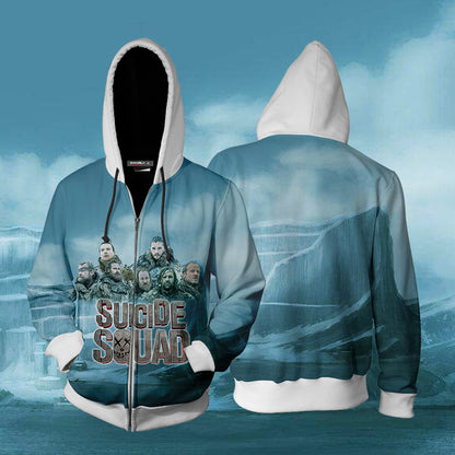 Suicide Squad Game Of Thrones Version Zip Up Hoodie Jacket 4XL