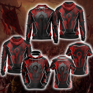 World Of Warcraft For The Horde New Unisex 3D Hoodie