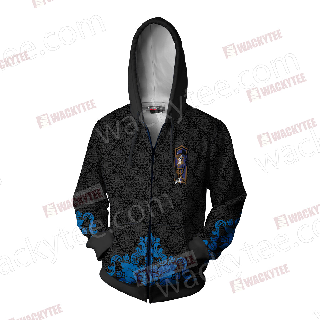 Wise Like A Ravenclaw Harry Potter Wacky Style Zip Up Hoodie