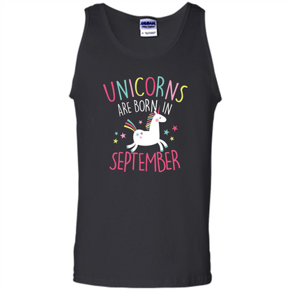 September Birthday T-Shirt Unicorns Are Born In September Black