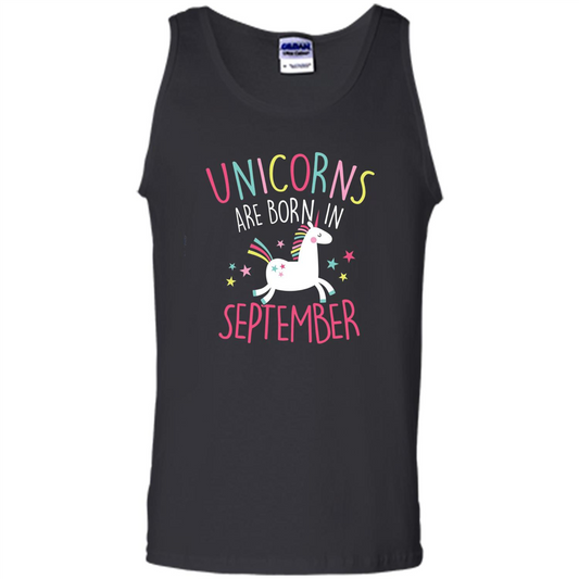 September Birthday T-Shirt Unicorns Are Born In September Black