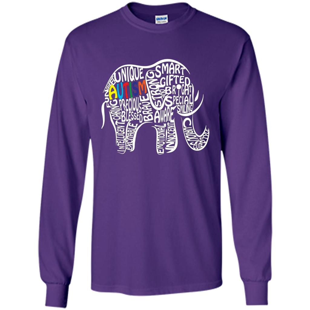Autism Awareness Elephant T-shirt Purple
