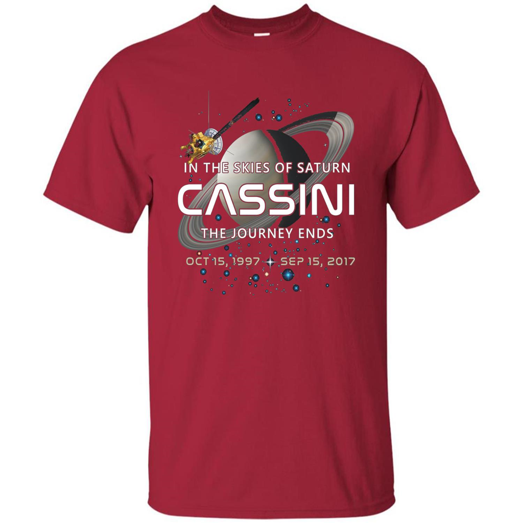 Cassini Spacecraft End Of Mission At Saturn T-Shirt Cardinal