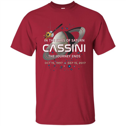 Cassini Spacecraft End Of Mission At Saturn T-Shirt Cardinal