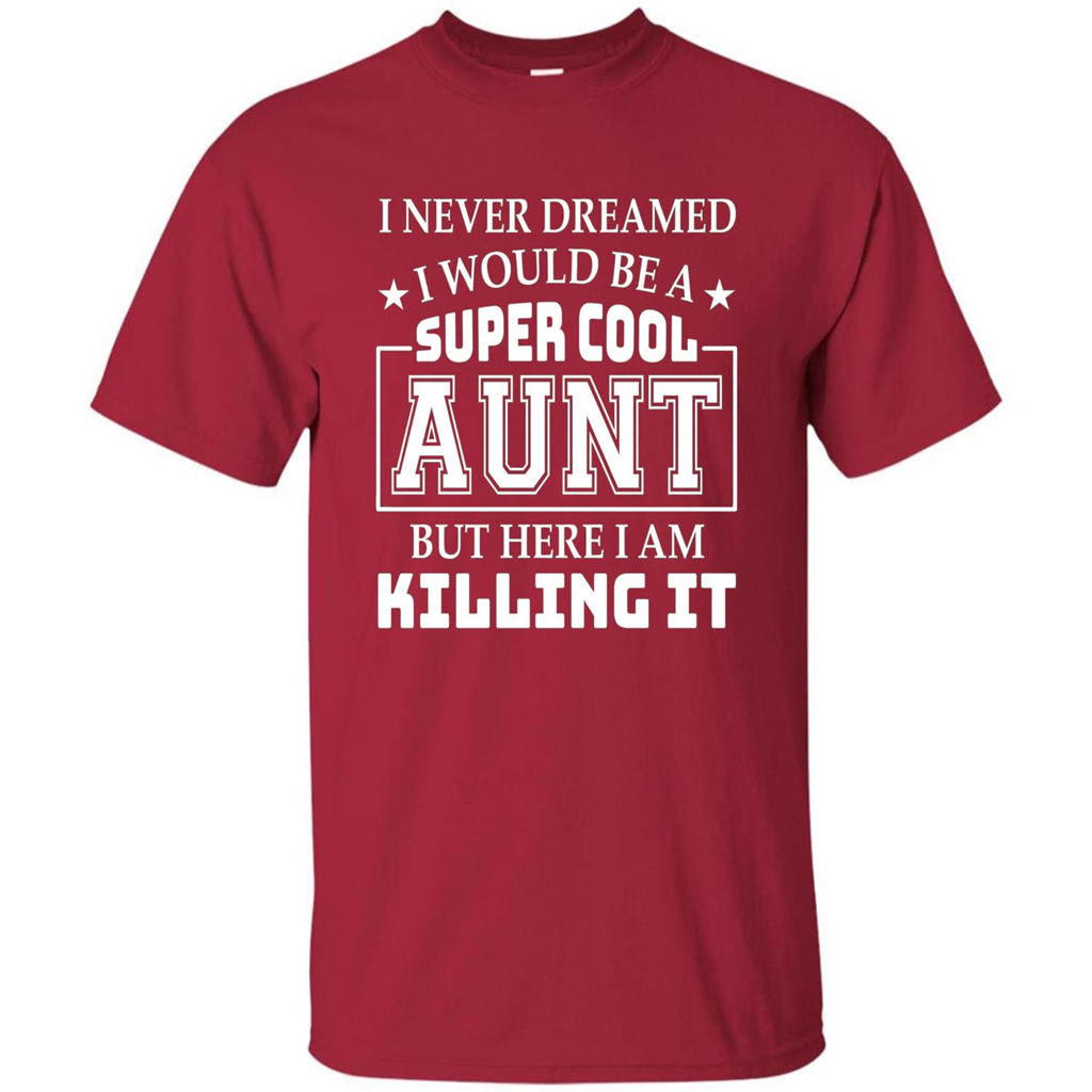 Super Cool Aunt T-shirt Cardinal