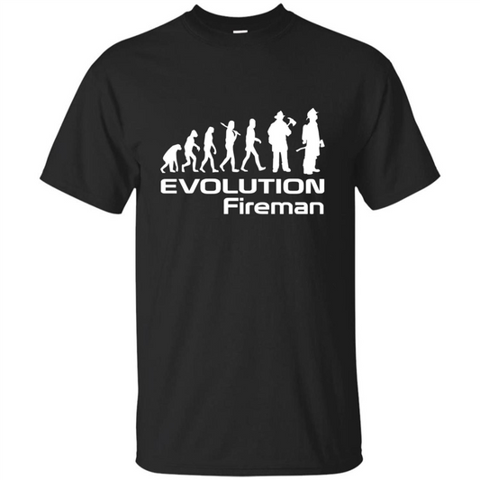 Firefighter T-shirt - Evolution Fireman T-shirt Black