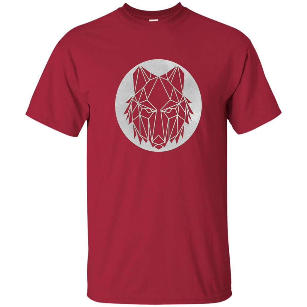 Geometric Wolf T-shirt Cardinal