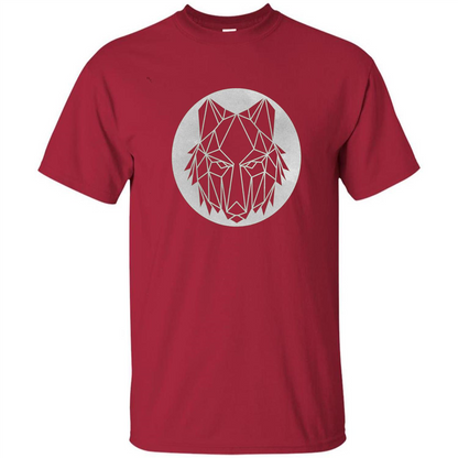 Geometric Wolf T-shirt Cardinal