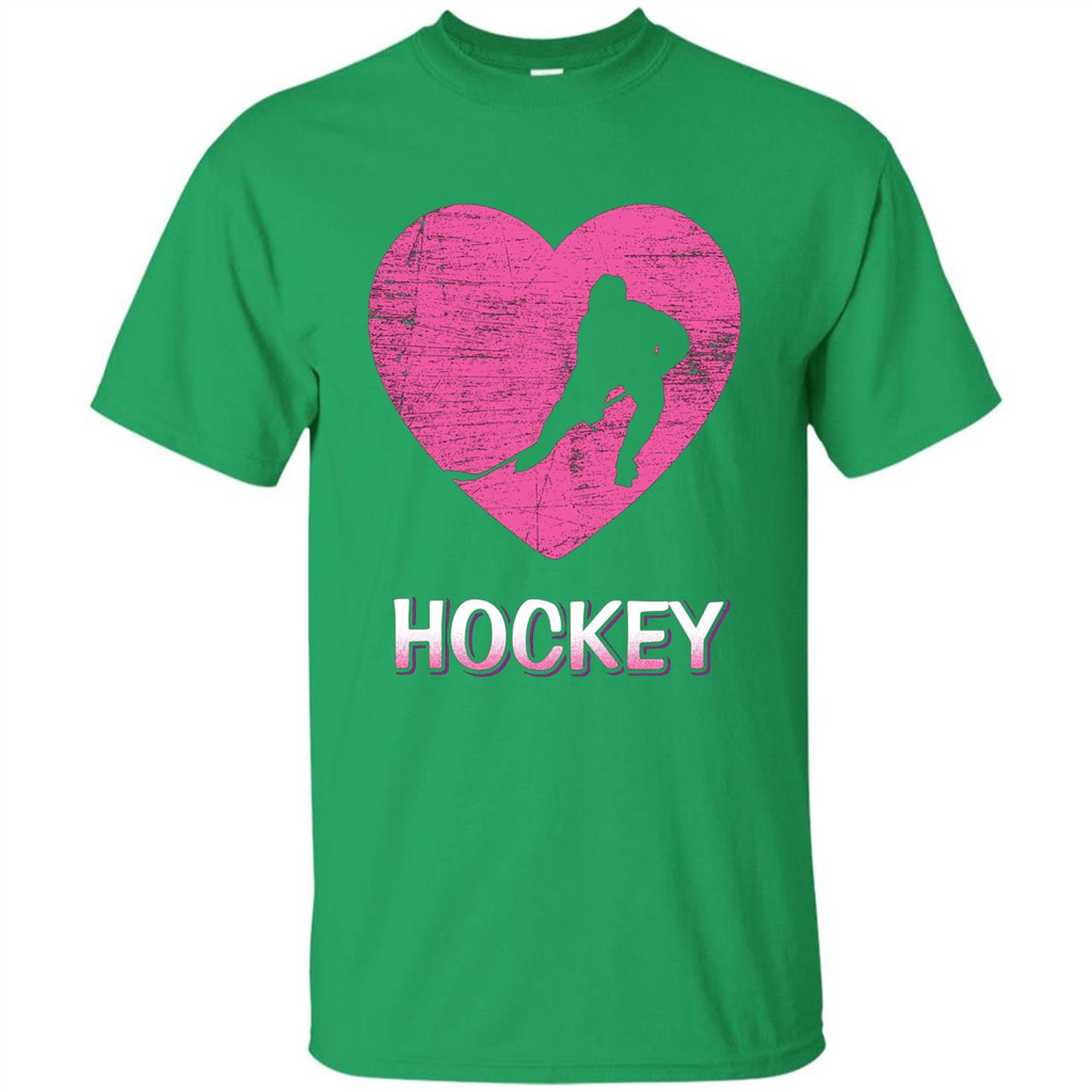 I Love Hockey T-shirt Irish Green