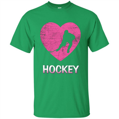I Love Hockey T-shirt Irish Green