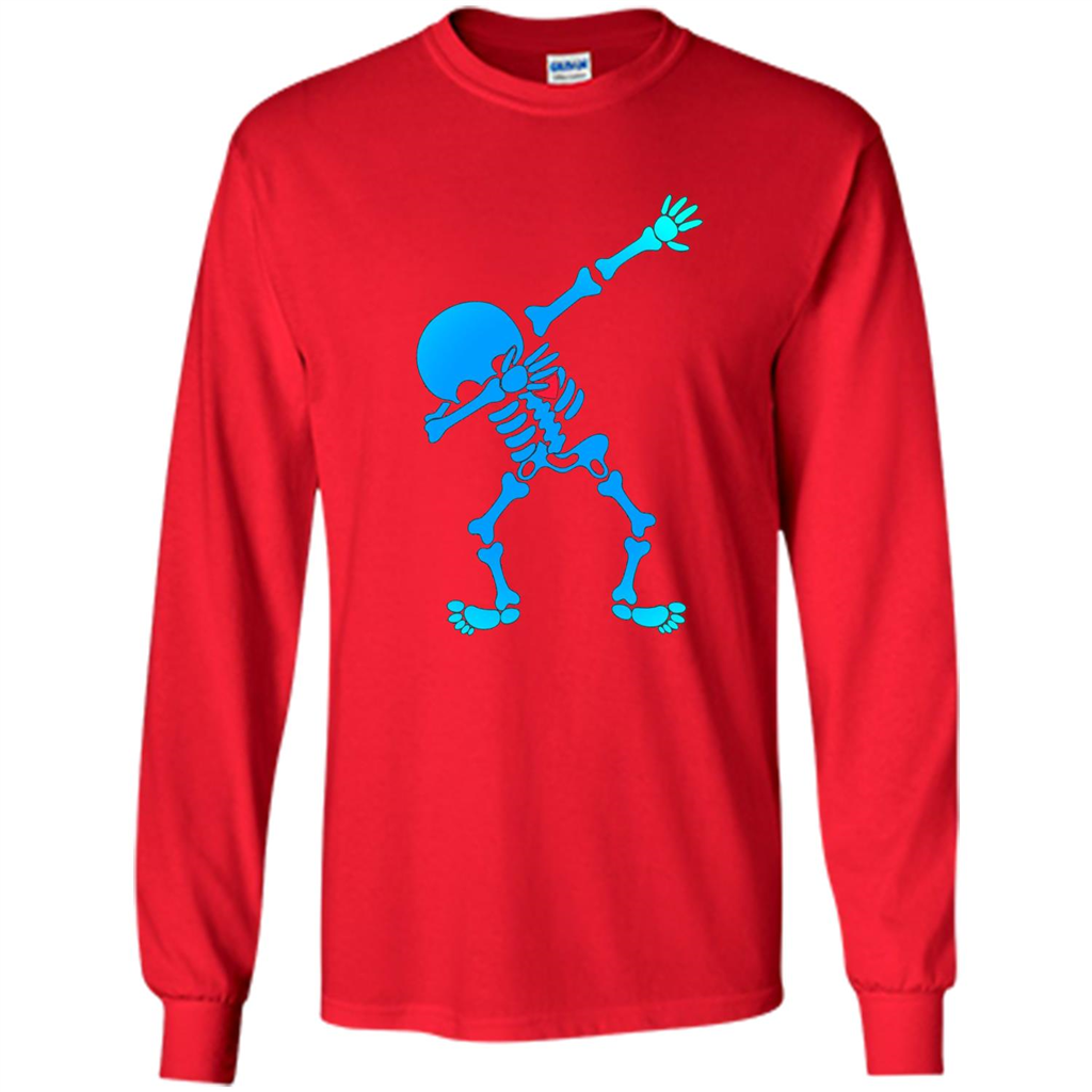 Dabbing Skeleton Halloween 2017 T-shirt Red
