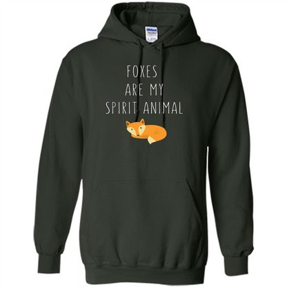Foxes Are My Spirit Animal Fox T-Shirt Forest Green