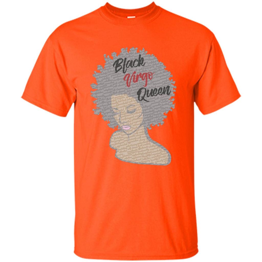 Black Virgo Queen T-shirt Orange