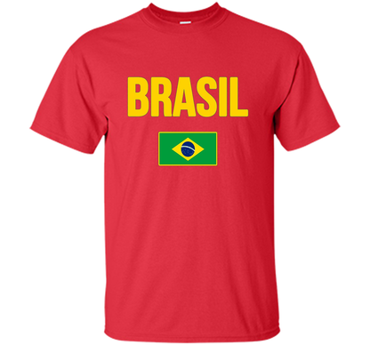 BRASIL T-shirt Brazilian National Country Flag Tee Camiseta cool shirt Red