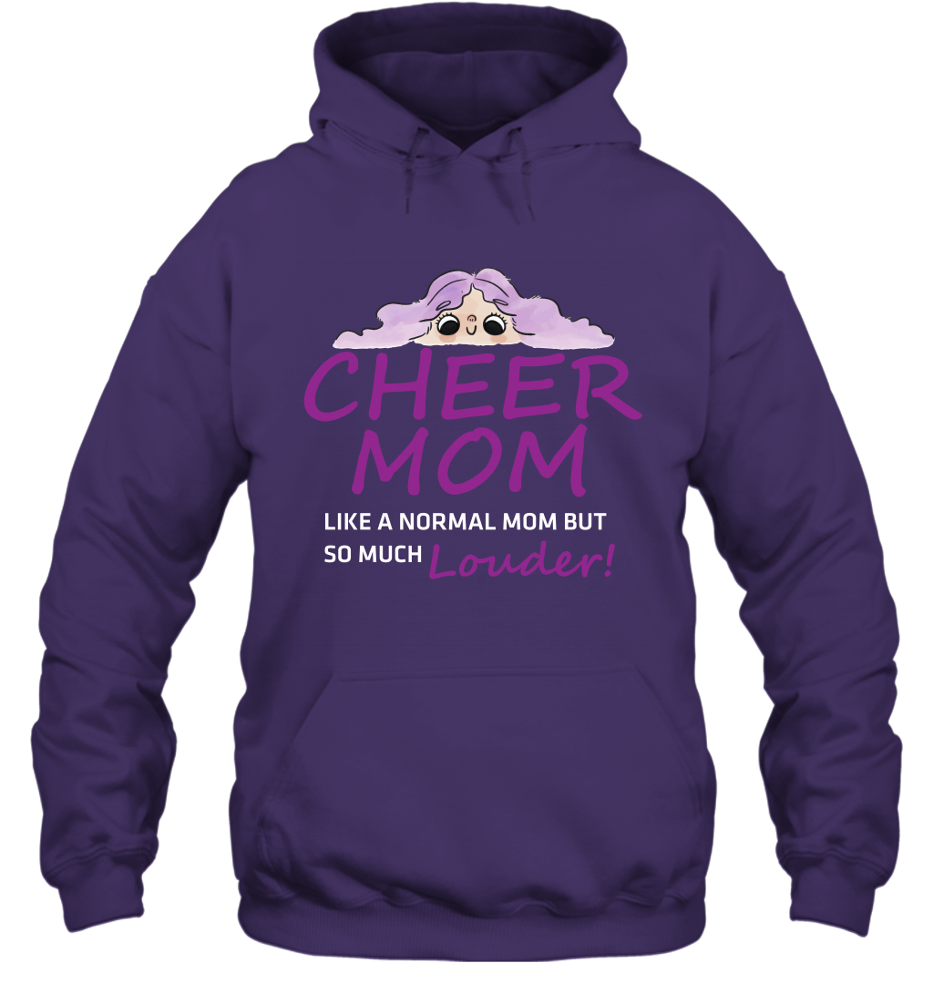 Cheer Mom Like A Normal Mom But So Much Louder Shirt Hoodie Hoodie Purple