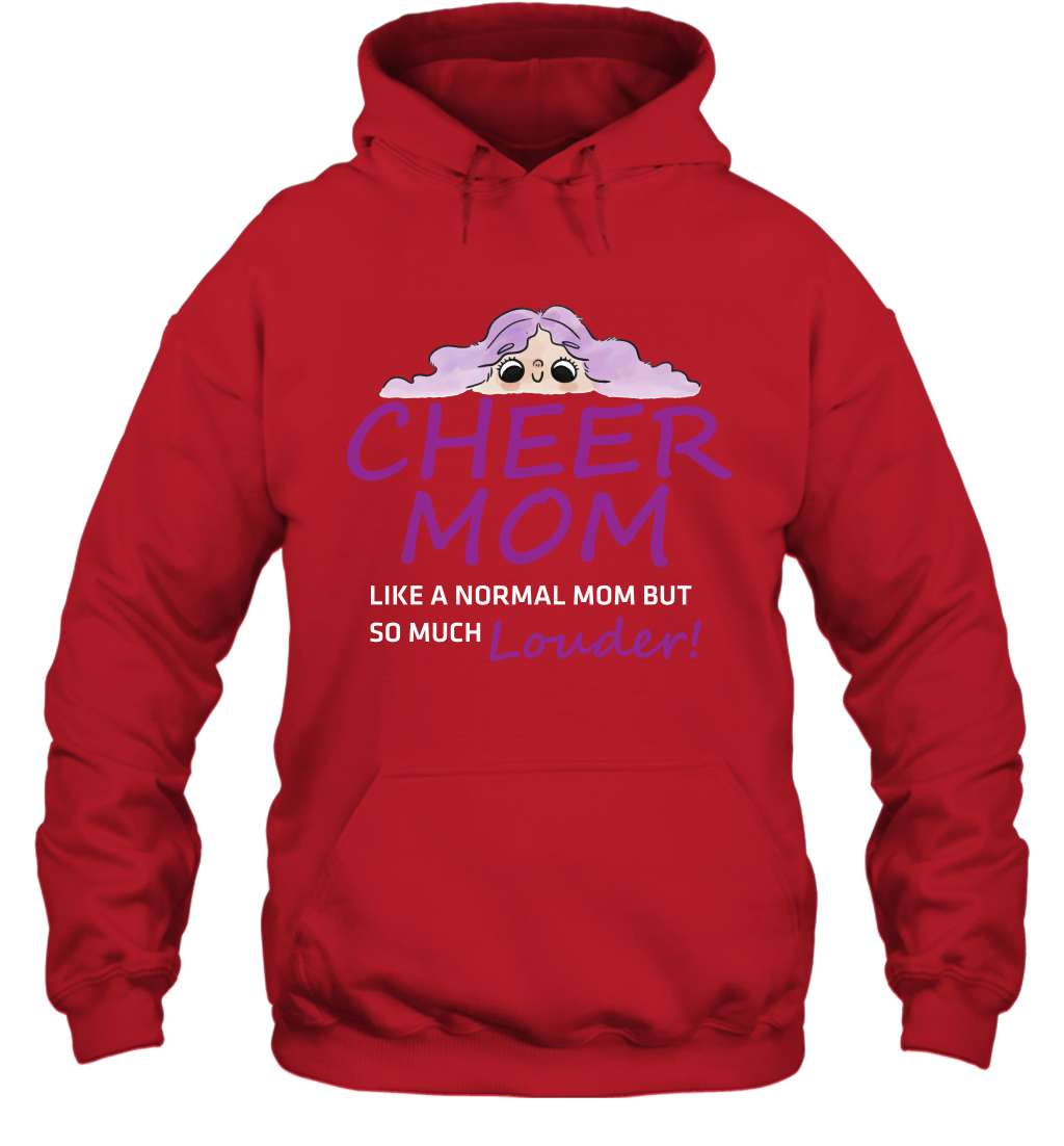 Cheer Mom Like A Normal Mom But So Much Louder Shirt Hoodie Hoodie Red