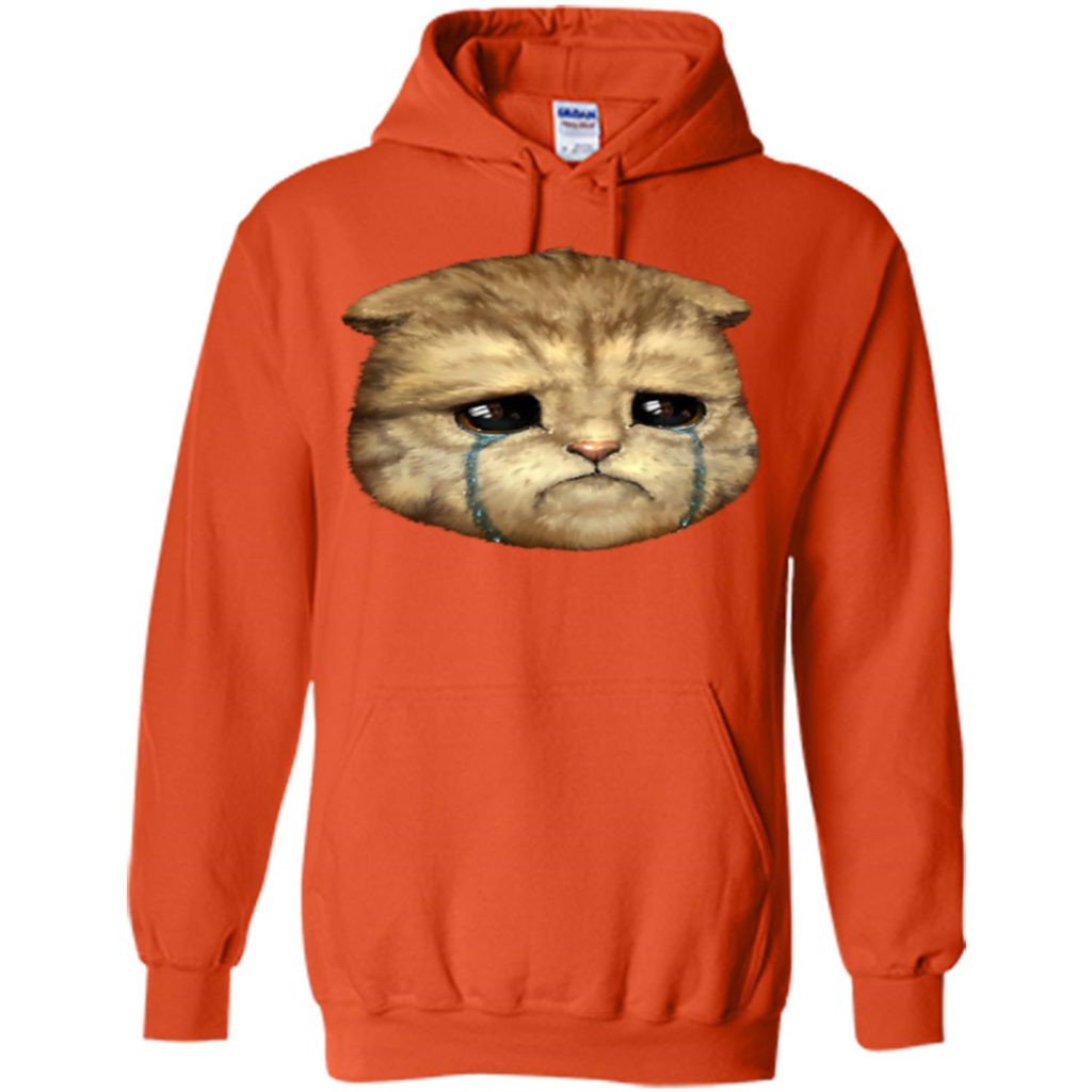 Cat Lovers T-shirt Cat Crying Orange