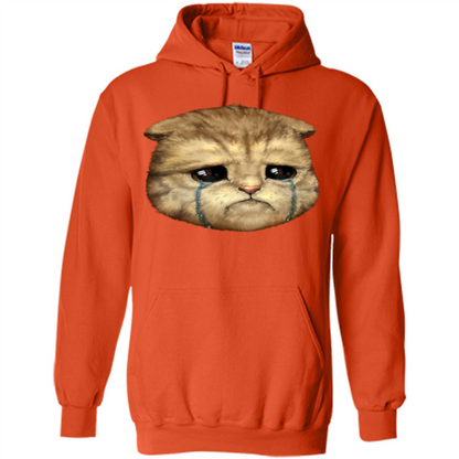 Cat Lovers T-shirt Cat Crying Orange