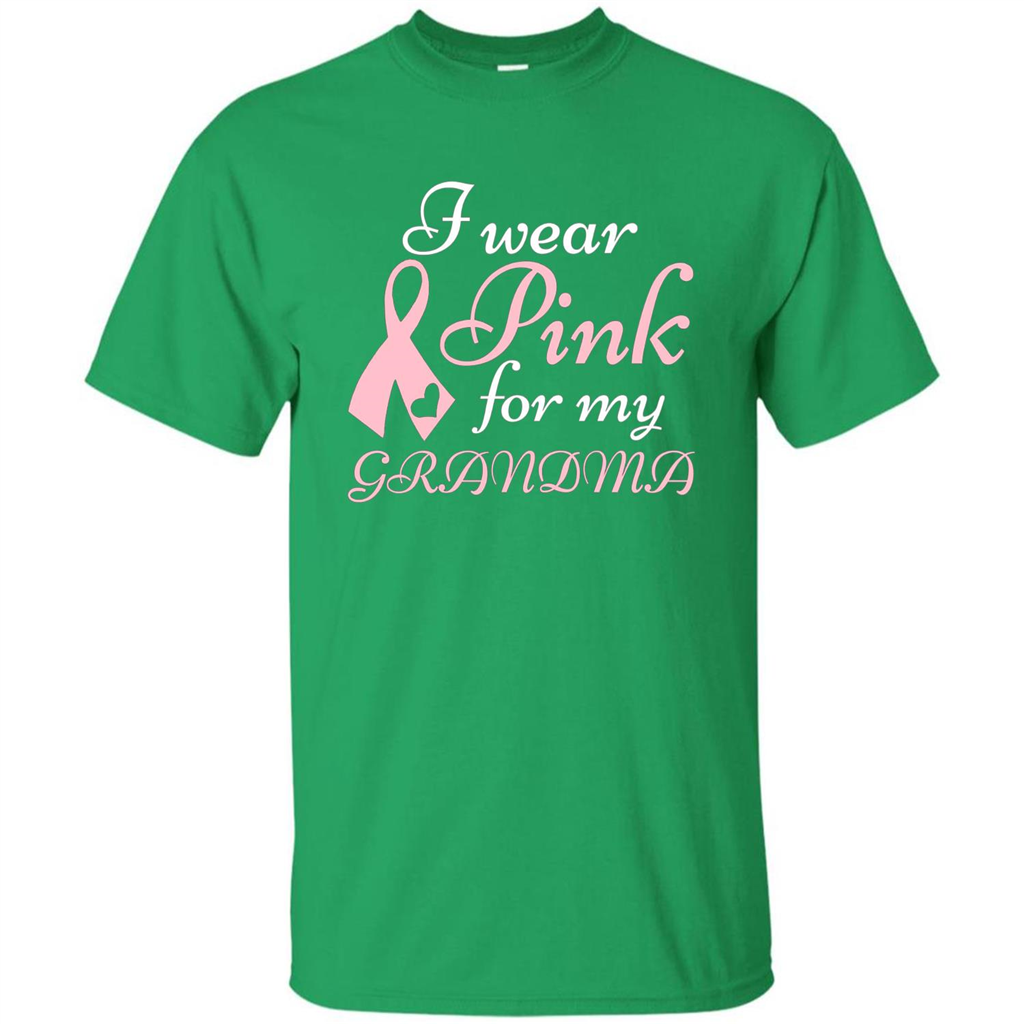 Breast Cancer T-Shirt I Wear Pink For My Grandma Irish Green