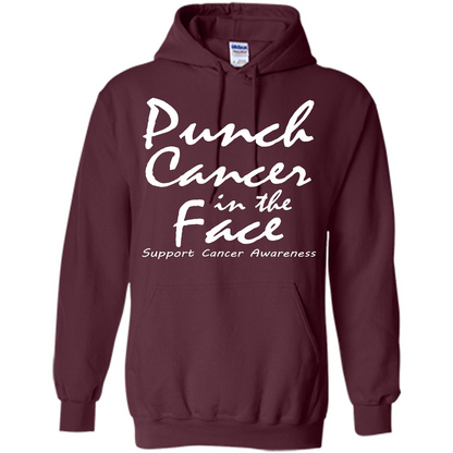 Support Cancer Awareness In The Face T-shirt Maroon