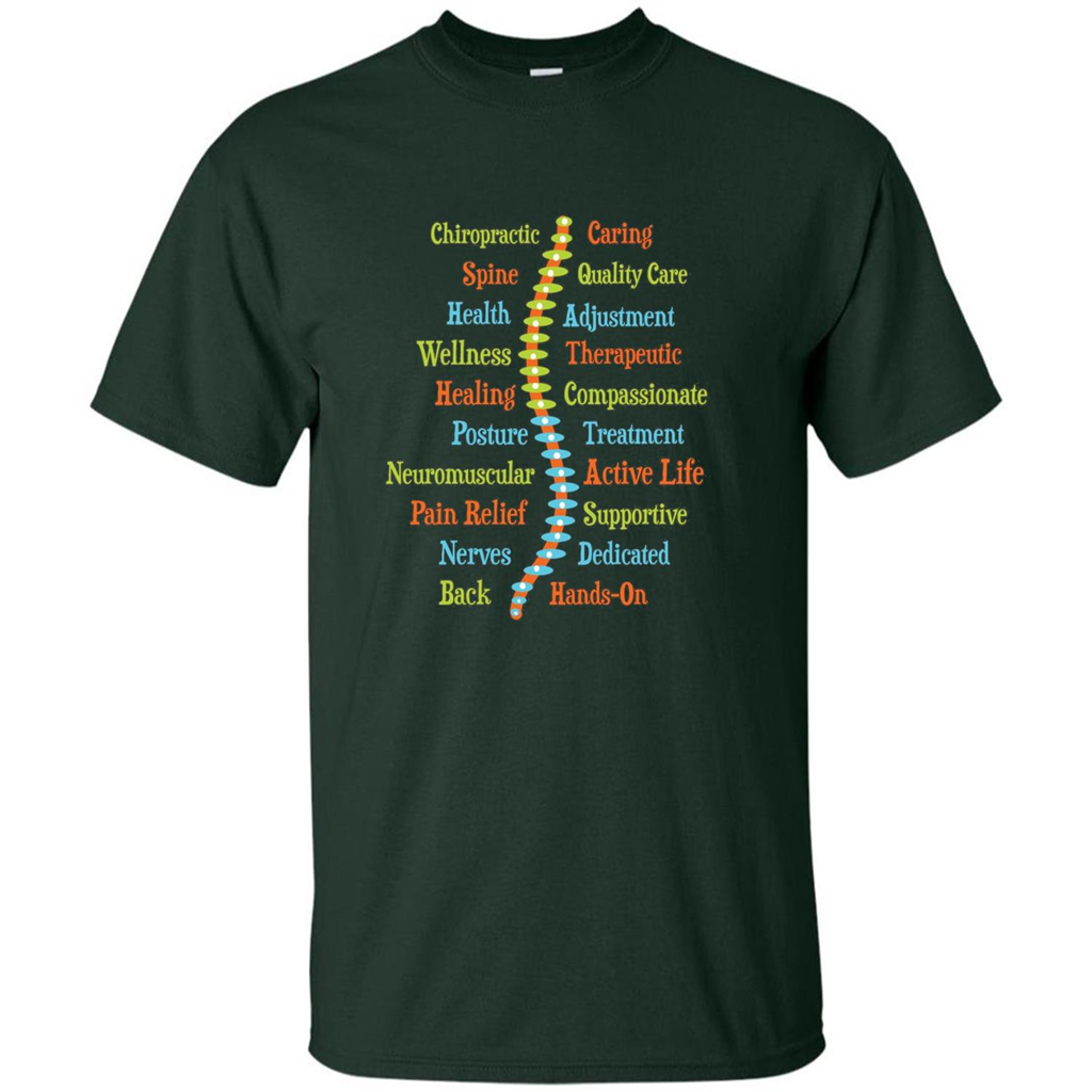 National Chiropractic Health Month Chiropracter T Shirt Forest Green