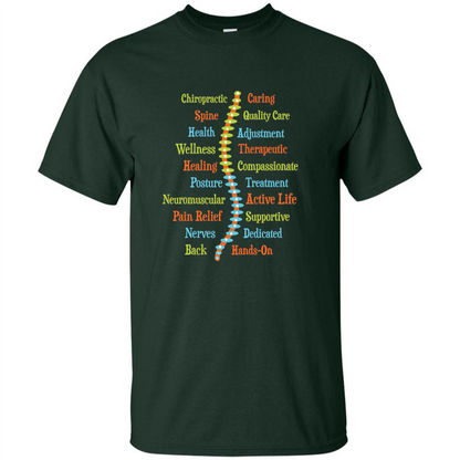 National Chiropractic Health Month Chiropracter T Shirt Forest Green
