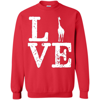 I Love Giraffe T-Shirt Red