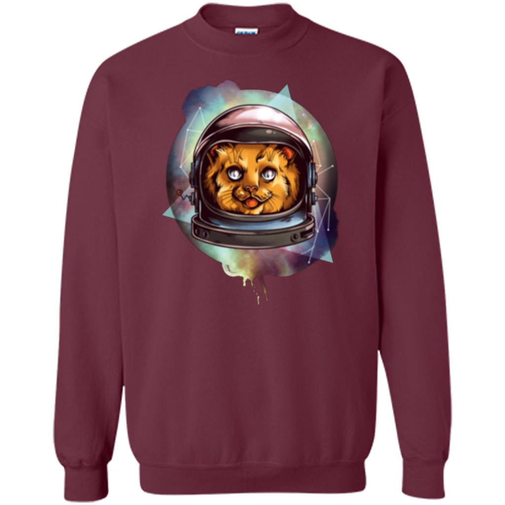 Space Kitty T-shirt Maroon