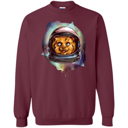 Space Kitty T-shirt Maroon