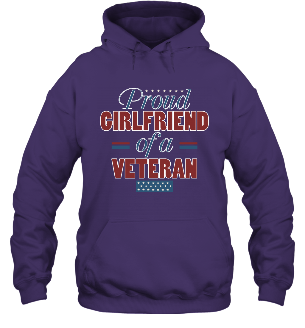 Proud Girlfriend Of A Veteran Shirt Hoodie Hoodie Purple